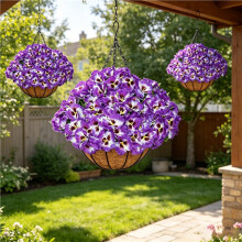 2 Sets of Artificial Plant Hanging Baskets