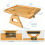 Bamboo Foldable Sofa Arm Tray with Cup Holder & 360 Phone Holder 6