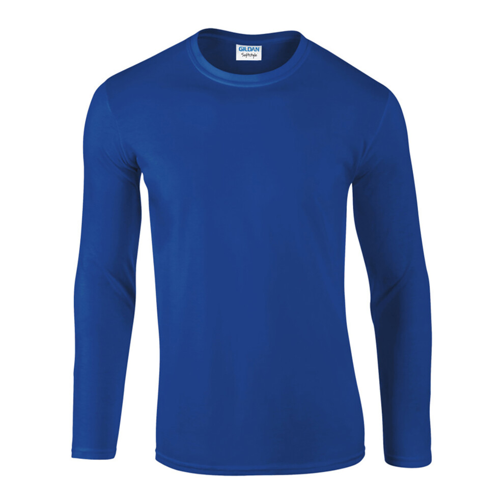 Gildan (2Xl, Royal) Mens Soft Style Long Sleeve T-Shirt Multicoloured