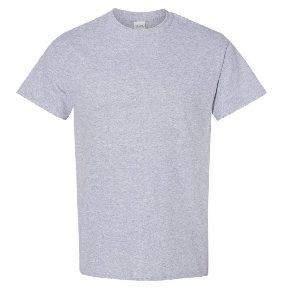 Gildan (M, Sport ) Mens Heavy Cotton Short Sleeve T-Shirt (Pack Of 5) Grey