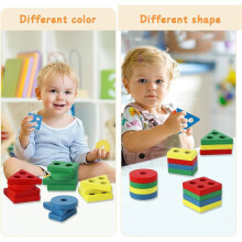 Brinquedos Montessori para Meninas e Meninos de 1, 2 e 3 Anos, Presentes para Crianças de 2 Anos, Brinquedos Educativos, Brinquedos de Empilhar para