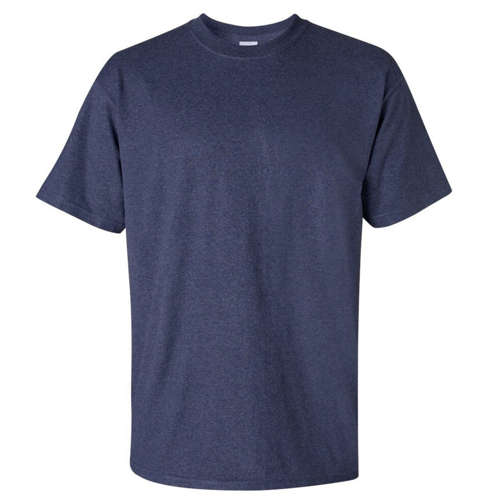 Gildan (L, Heather Navy) Mens Ultra Cotton Short Sleeve T-Shirt Blue,Multicoloured