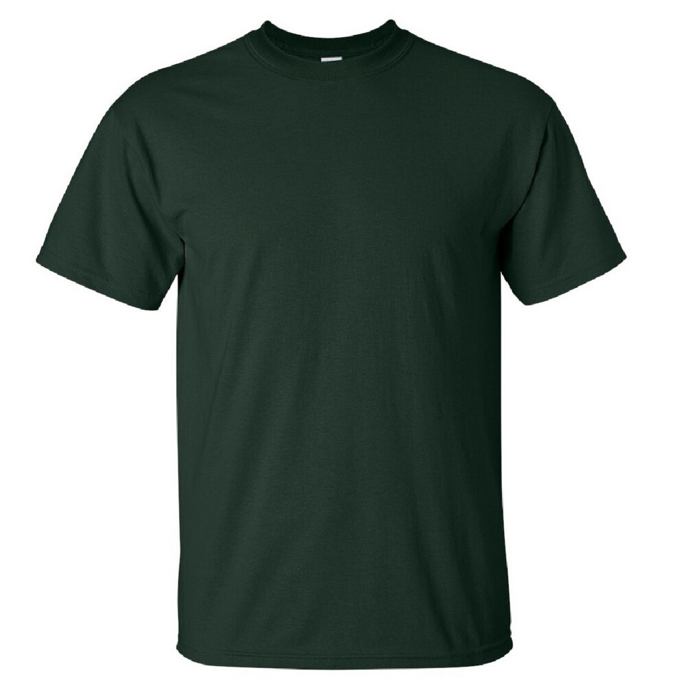 Gildan (Xl, Forest ) Mens Ultra Cotton Short Sleeve T-Shirt Green