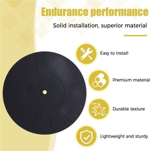 Tapete de Silicone para Toca-Discos de 7 Polegadas, Compatível com Todos Os Toca-Discos de Vinil LP. 1