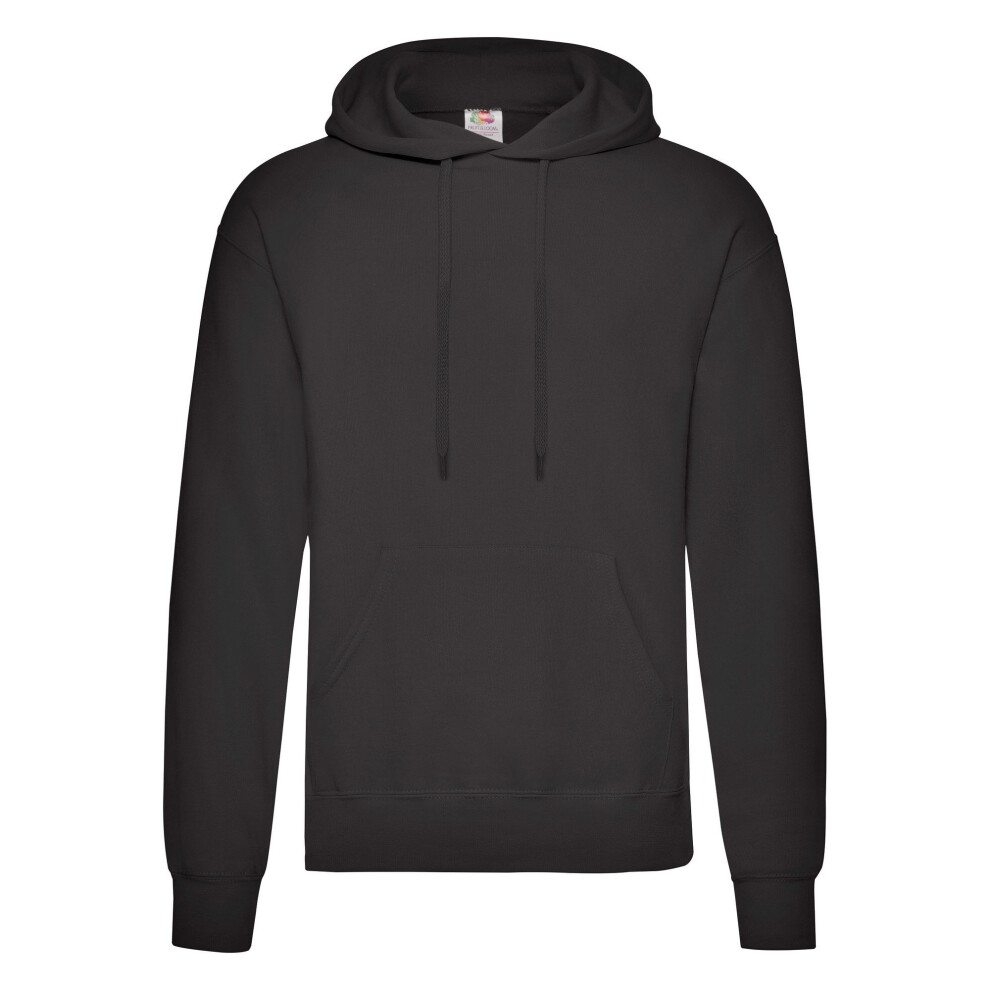 Fruit Of The Loom (3Xl, ) Mens Hooded Sweatshirt / Hoodie Black
