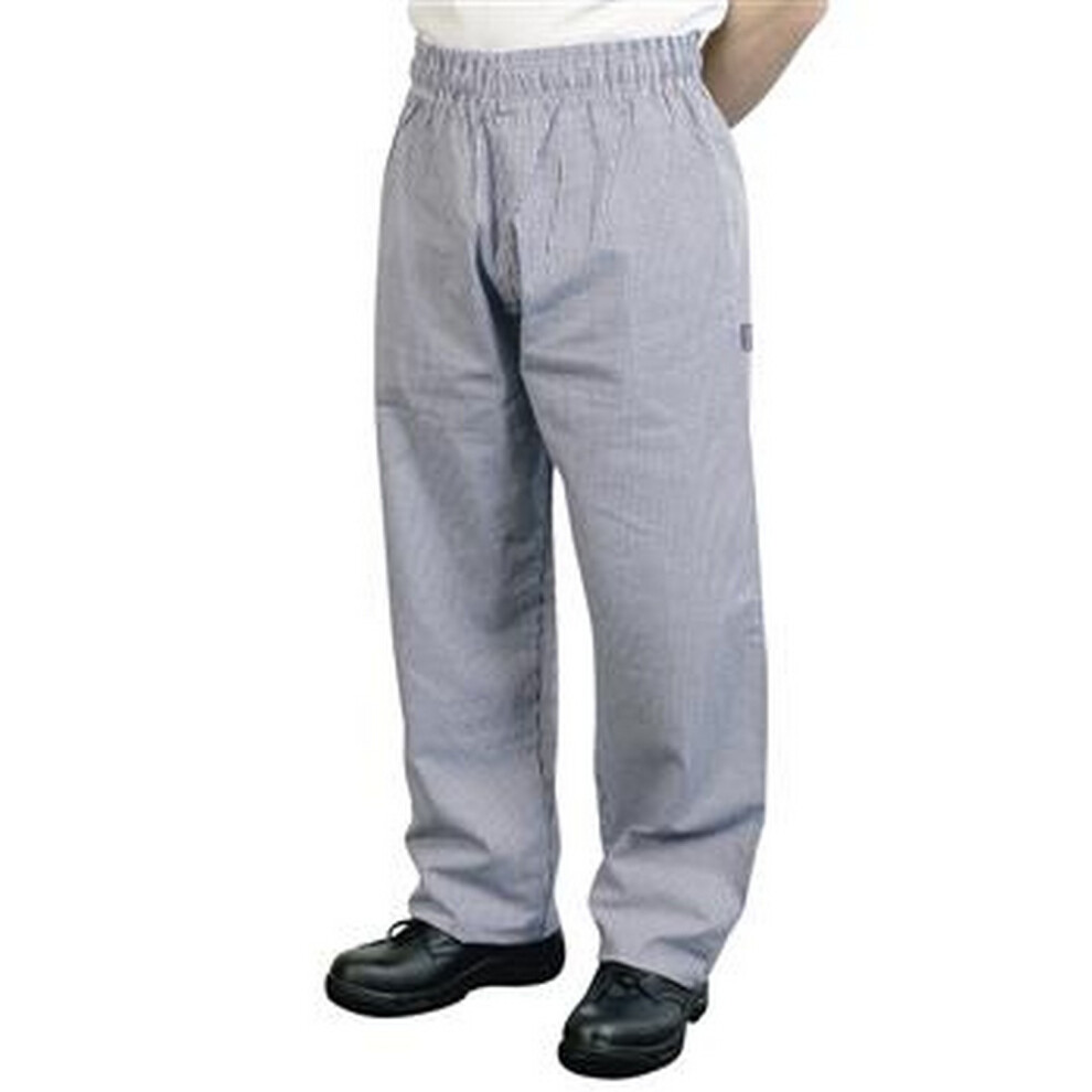(2Xl, Black/White) Bonchef Check Baggy Mens Chef Trousers 5059000116629