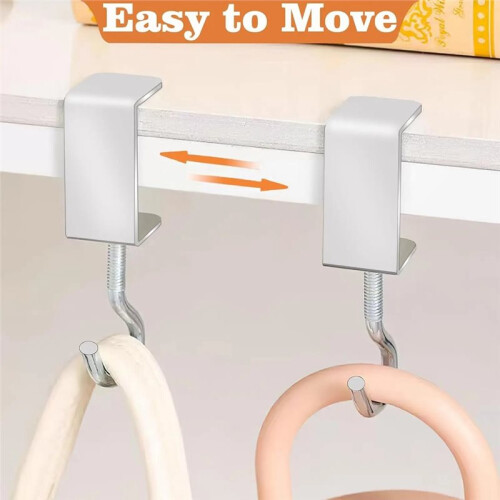 Extra Student Backpack Hook No Adhesive Adjustable Mount for Desk Dorm Classroom Space Saving Hook 1