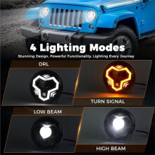 Bländfri H6024 LED-Strålkastare H6024 Passar för JK JKU TJ LJ CJ för Miata för Chevy för för