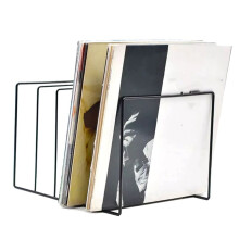 4X Support de Stand D'Exposition D'ÉTagèRe de Stockage de Plateau Tournant D'ÉTagèRe D'Affichage de Disque Vinyle en MéTal B