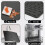 Coffee Bar Mat, Large Drying Mat for Kitchen Counter,Waterproof Countertop Protector for Espresso Machine(Black) 2