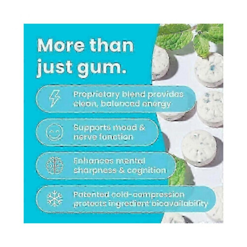 Mint-flavored NeuroGum Energy Caffeine GUM 90 tablets 2