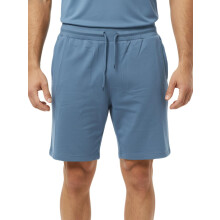 (Blue, M) Mens Stretch Cotton Gym Shorts Pockets S-2XL
