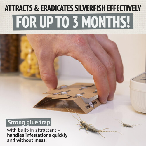 Super Ninja Silverfish Trap – 10 Pack, Silverfish Killer with Integrated Attract 1
