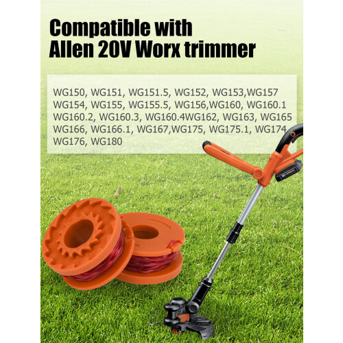 Replacement Strimmer Line Compatible with Worx, BESPOTCL 4PCS 3M Strimmer Wire L 1