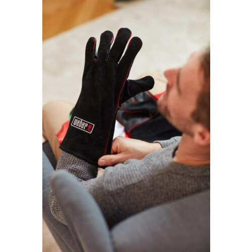 Weber Weber 17896 Leather Glove, Black, 2 Count (Pack of 1) 2
