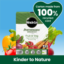 Miracle-Gro Performance Organics Granular Plant Food (Bee, Pet & Child Friendly) Fruit & Veg Plant Food, 1 kg, Grey