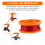 Worx Strimmer Grass Trimmer Spool Replacement - Line & 4 Pcs Spool Caps, Orange 3