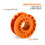 Worx Strimmer Grass Trimmer Spool Replacement - Line & 4 Pcs Spool Caps, Orange 4
