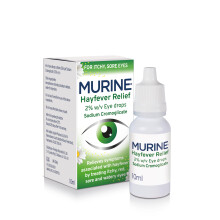 Murine Hayfever Relief 2% w/v Eye Drops, Hayfever Treatment for Itchy, Red, Sore and Watery Eyes, Anti-Allergy Eye Drops, 10ml