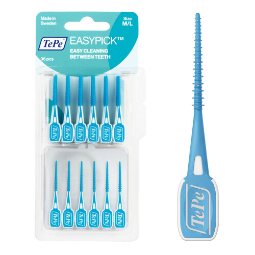 Tepe TePe EasyPick Toothpicks, Blue, ISO M-L, 36pcs, Plaque Remover, efficient Clean