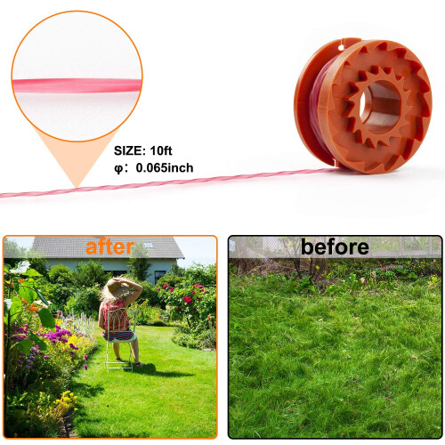Strimmer Spool Line for Worx, Auto Edger Spools Replacement Compatible for Worx 2
