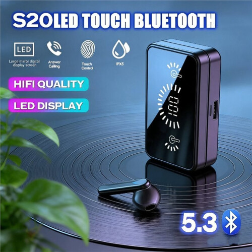 Cuffie Stereo Sportive S20 Compatibili con , Impermeabili e Wireless, con Microfono. 1