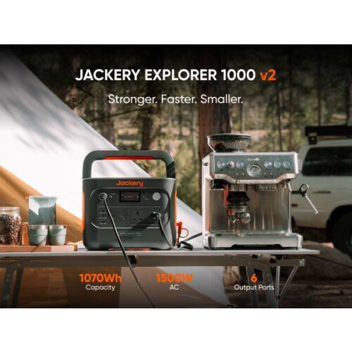 Jackery Solar Generator 1000 v2 with 100W Solar Panel, 1kWh Power Station 1