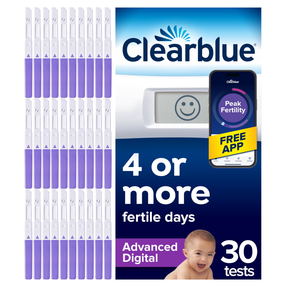 Clearblue Advanced 30 Digital Ovulation Tests, Typically Identifies At Least 2X More Fertile Days Vs Lh Only Ovulation Test Strips, Double Your Chanc