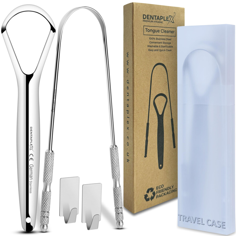 Dentaplex Tongue Scraper Metal Stainless Steel Tongue Scrapers For Adults Restore Fresh Breath Improve Taste And Oral Health With Our Tongue Cleaners Suitable