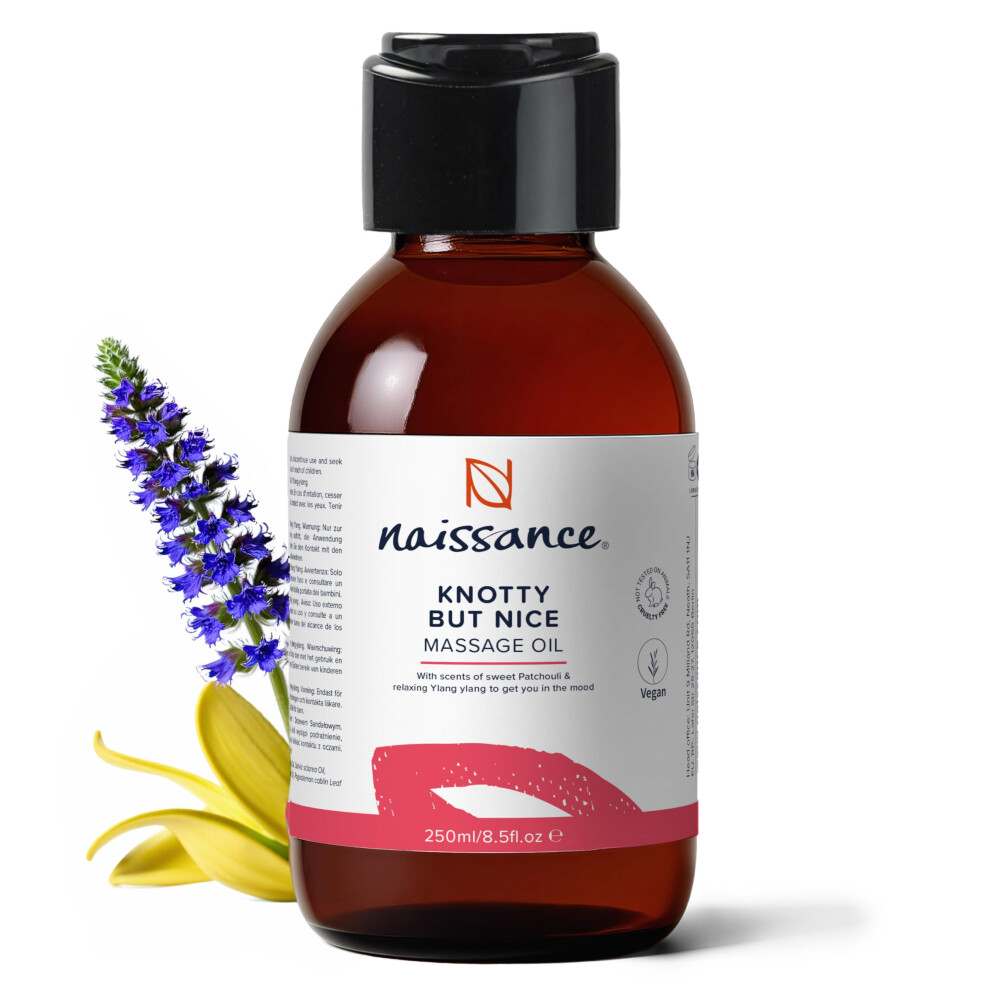 Naissance Knotty But Nice Sensual Massage Oil For Date Night Arousal, Aphrodisiac Lubricant Sex Body Oil 250Ml