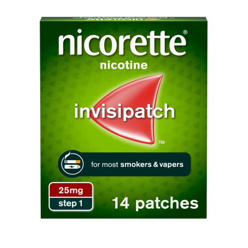Nicorette Nicorette InvisiPatch, Nicotine Patches Step 1, 25mg, 14 count,