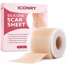 ICONRY Silicone Scar Tape -Reusable, Ultra-Thin, Scar Tape for all Medical Silicone Skin Types - Scar Tape Roll effective for Surgical Scars, C-Secti