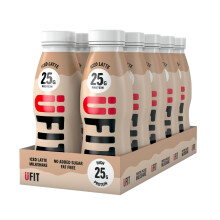 UFIT 25g Protein Shake (10 x 330 ml) - Iced Latte Flavour - High Protein - Fat Free - No Added Sugar - Ready to Drink - Gut Friendly - Packaging May