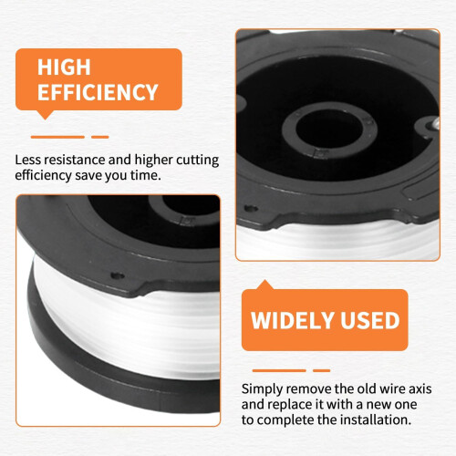 2 Pcs Strimmer Spool for Black and Decker,Strimmer Wire Refills 30ft Each,AF-100 2