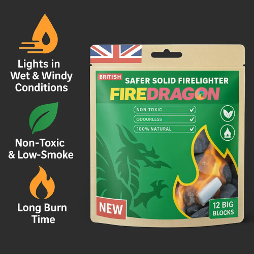 FireDragon - Natural & Eco-Friendly Firelighter Solid - BBQs, Firepits, Ethanol 2