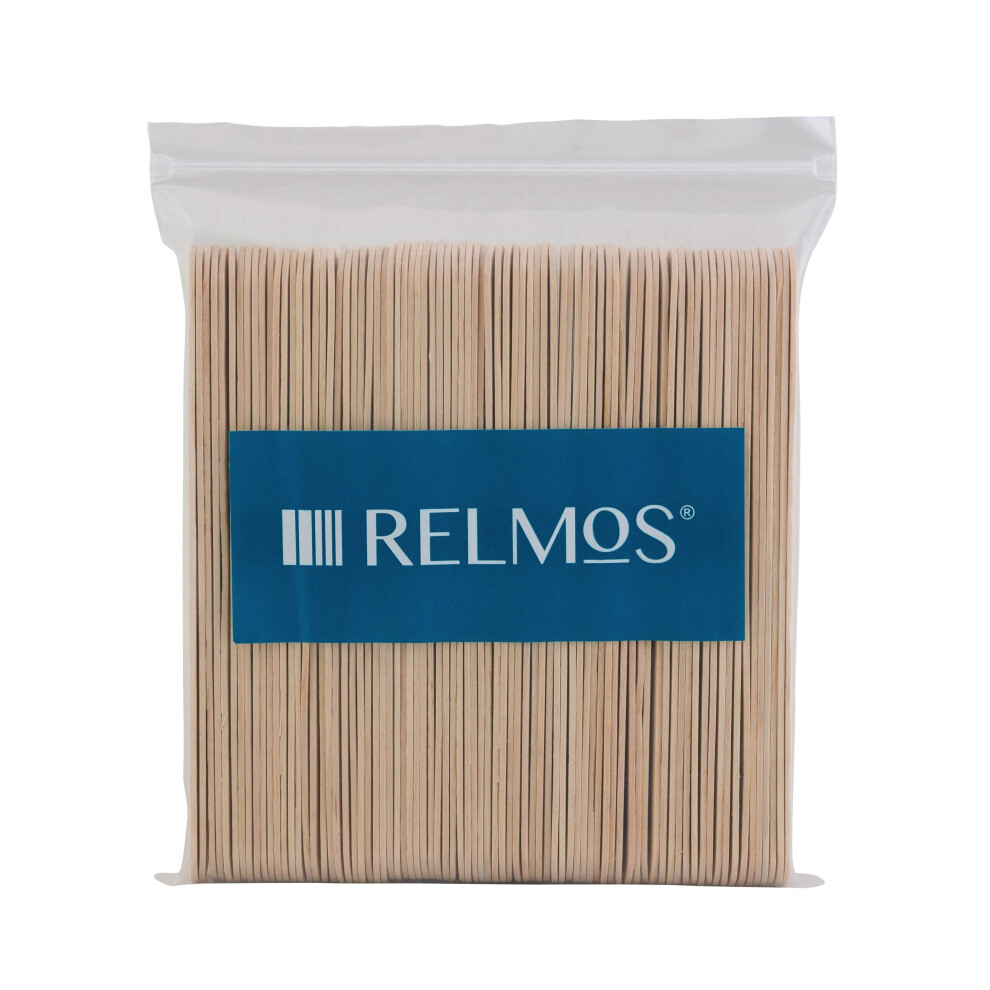 Relmos Waxing Spatulas Tongue Depressors Large Wax Tatoo Hair Removal Birch Wood - Thick (Quantity: 100)