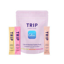 Trip Calm & Hydrate Electrolyte + Magnesium Powder Variety Pack | Hydration Drink Mix with Coconut Water Electrolytes, Ashwagandha & Vitamins D3 + K2