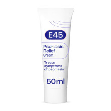 E45 Psoriasis Cream 50 ml – Treatment for Psoriasis Symptoms – to Reduce Scaling, Itching, Redness, Roughness, Dry, Hard Skin – Moisturising E45