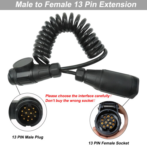 3m 13 to 13 pin Trailer Extension Cable Caravan Extension Adapter 1
