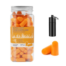 Soft Foam Ear Plugs with Aluminum Carry Case, 60 Pairs - 38db Noise Reduction Sponge Earplugs Noise Cancelling Ear Plugs for Sleeping, Travel, Concer
