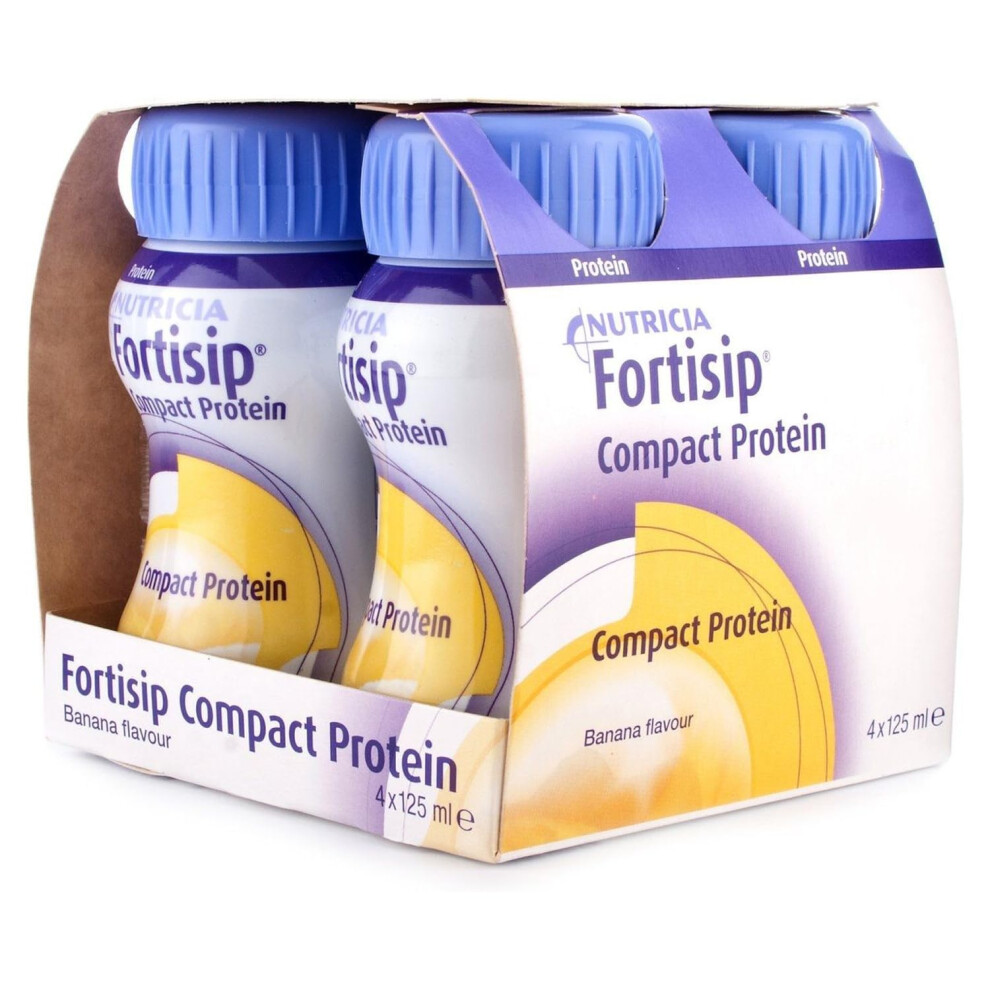 Fortisip Compact Protein Banana Flavour 125Ml 4Pk
