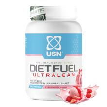 USN Diet Fuel Ultralean Meal Replacement Shake | Strawberry | 1kg with 18 Servin