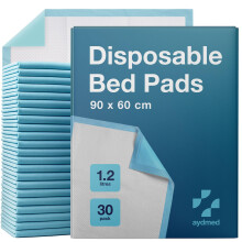 30 x AYDMED Incontinence Bed Pads 90 x 60cm | 1,200ML Capacity