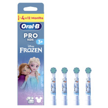 Oral-B Pro Kids Original Electric Toothbrush Heads, Disney Frozen, White - 4 Count, Extra Soft Bristles, for Ages 3+