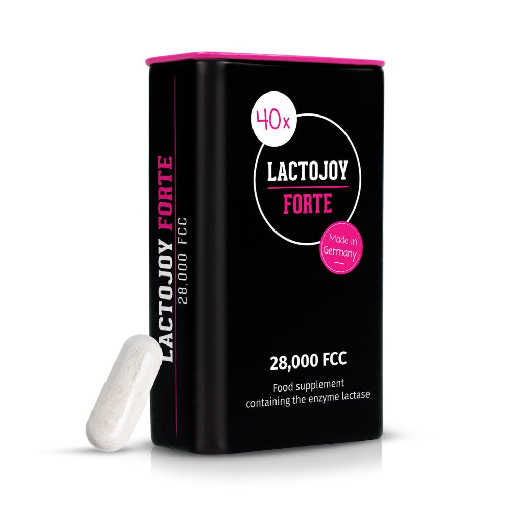 Photos - Vitamins & Minerals LactoJoy FORTE 28,000 FCC â Lactase Capsules with 6h Depot Effect â 40 Vegan Capsules â Fast-Acting Long-Lasting Lacta