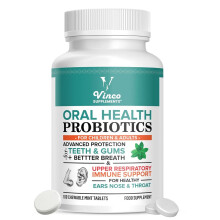 Vinco Oral Health Probiotics for Healthy Teeth, Fresh Breath & Gum Disease Treatment for Adults – Bad Breath Treatment for Adults – Pro Biotics fo