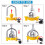 Tevlaphee Trailer Ball Lock Hitch Coupler Towing Lock Adjustable Easy Installati 5