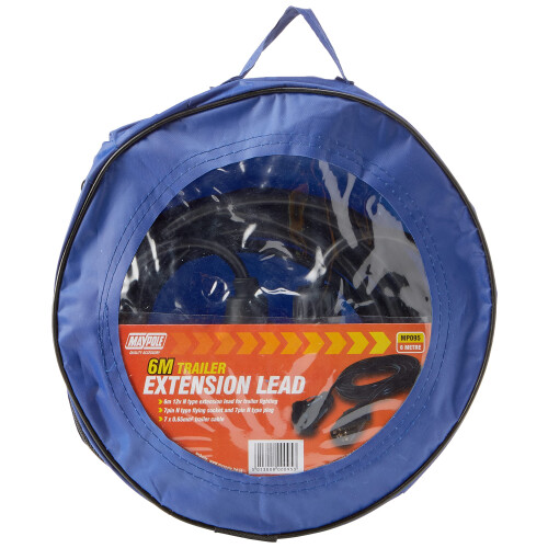 Maypole 7 Pin 6 m Straight Extension Lead (Plug To Socket), for Trailer Lighting 2