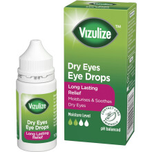 Vizulize Dry Eyes Eye Drops 10ml - Long Lasting Relief, Moisturizes & Soothes Dry Eyes