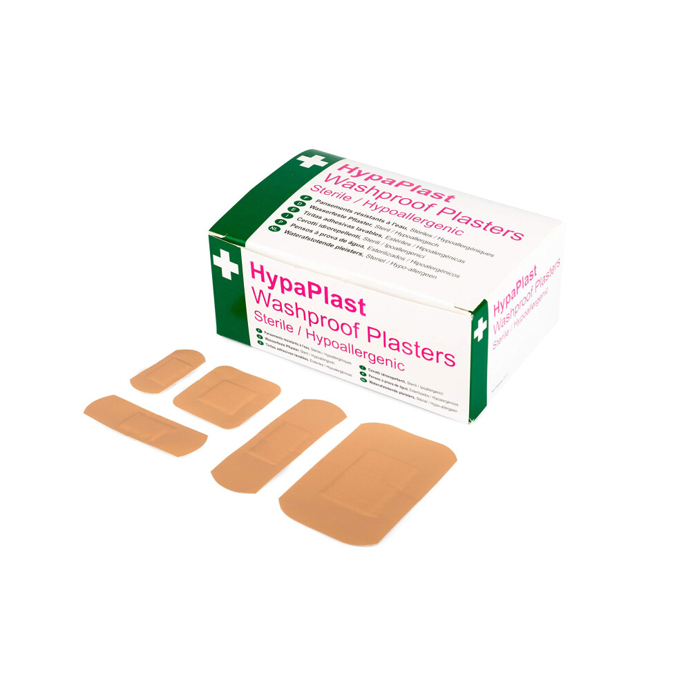 Safety First Aid Group Pink Hypaplast Washproof, Assorted (100) Sterile Hypoallergenic